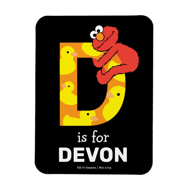 Magnet Flexible Elmo Alphabet | D Canard (Vertical)