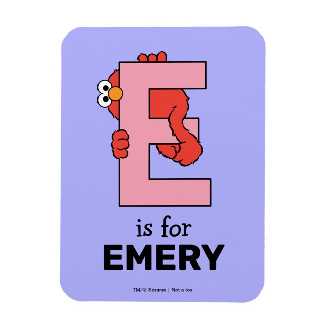 Magnet Flexible Elmo Alphabet | E Rose (Vertical)