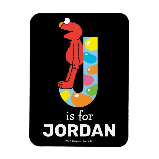 Magnet Flexible Elmo Alphabet | J Jelly Bean (Vertical)