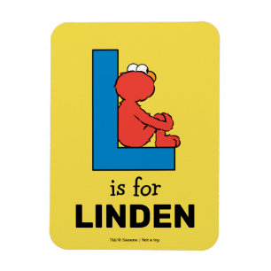 Magnet Flexible Elmo Alphabet L Bleu
