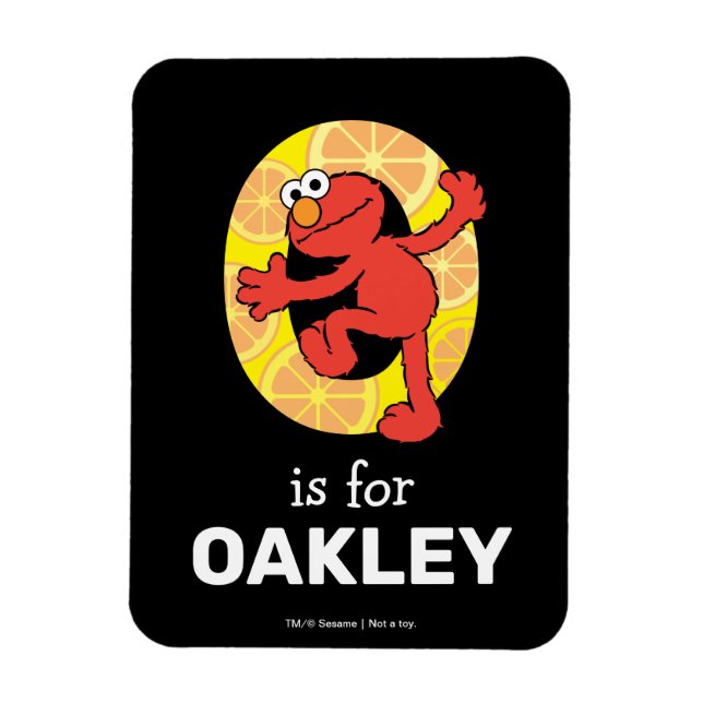 Magnet Flexible Elmo Alphabet | O Orange (Vertical)