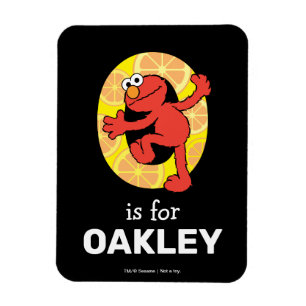 Magnet Flexible Elmo Alphabet O Orange -> L'Alphabet d'Elmo O