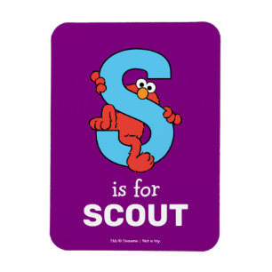 Magnet Flexible Elmo Alphabet S Bleu