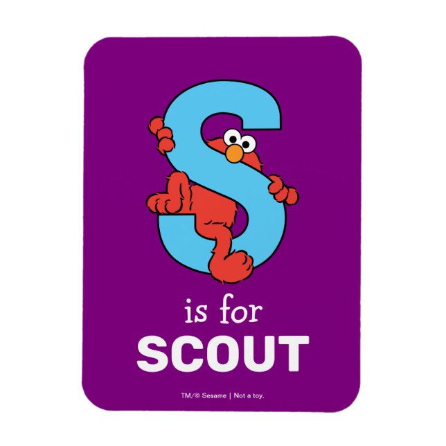 Magnet Flexible Elmo Alphabet | S Bleu (Vertical)