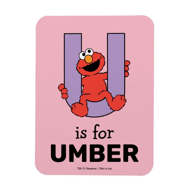 Magnet Flexible Elmo Alphabet | U Pourpre (Vertical)