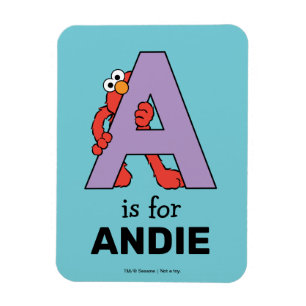 Magnet Flexible Elmo Alphabet Un violet