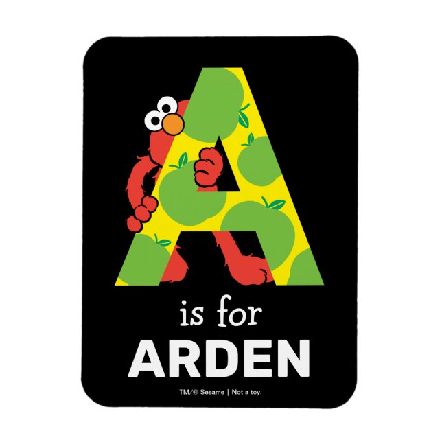 Magnet Flexible Elmo Alphabet | Une pomme (Vertical)