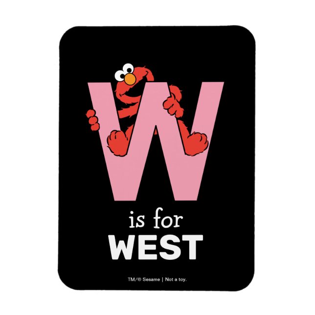 Magnet Flexible Elmo Alphabet | W Pink (Vertical)