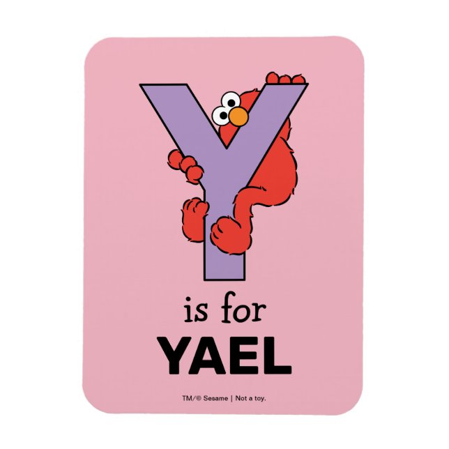 Magnet Flexible Elmo Alphabet | Y Purple (Vertical)