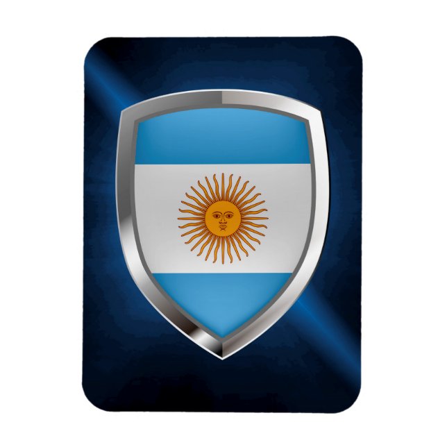 Magnet Flexible Emblème métallique de l'Argentine (Vertical)