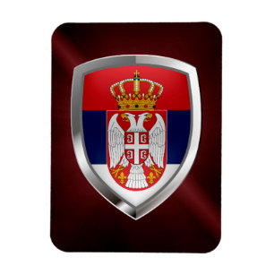 Magnet Flexible Emblème métallique de Serbie
