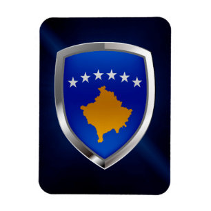 Magnet Flexible Emblème métallique du Kosovo