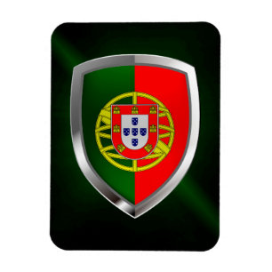 Magnet Flexible Emblème métallique du Portugal