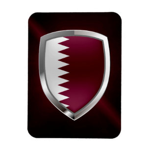 Magnet Flexible Emblème métallique du Qatar