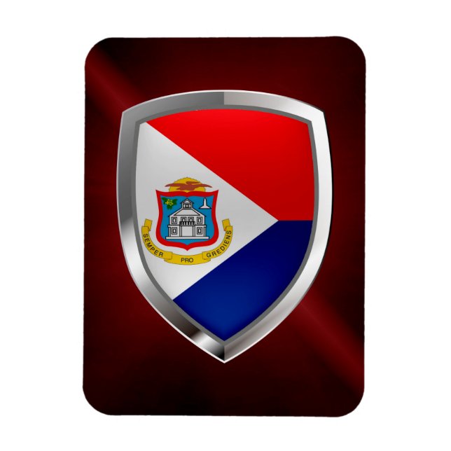 Magnet Flexible Emblème métallique Sint Maarten (Vertical)