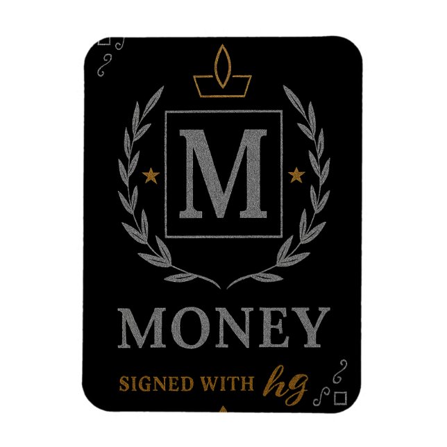 Magnet Flexible "Emblème Royal NMKY – Monogramme M Crest Design" (Vertical)