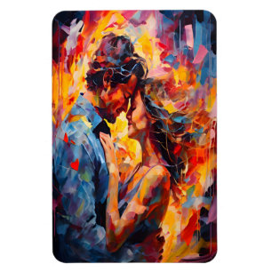 Magnet Flexible Embrasse Romantique Impression d'Expressionnisme A