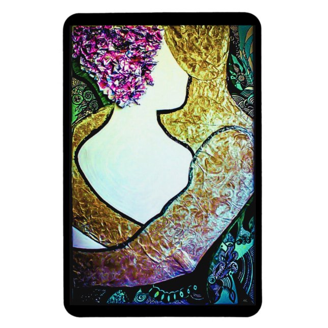 Magnet Flexible Embrasser l'oeuvre de couple interracial étreindre (Vertical)