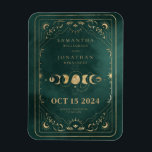 Magnet Flexible Emerald Green Gold Tarot Celestial Enregistrer la<br><div class="desc">Emerald Green Gold Tarot Celestial Enregistrer l'aimant de date</div>