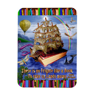 Magnet Flexible Emily Dickinson Quota Book Ship Whimsical Readers