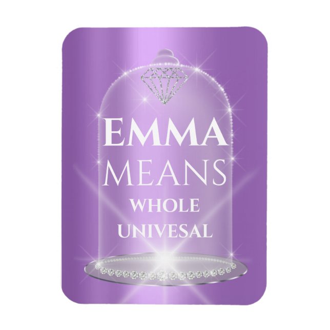 Magnet Flexible Emma Nom Signifiant Mariage Naissance Mariée Viole (Vertical)