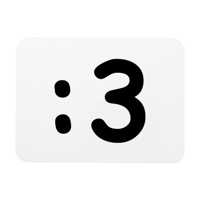 Magnet Flexible Émoticône face chat : 3 (Horizontal)