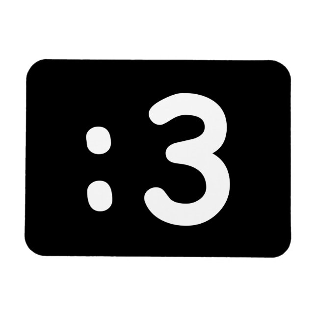 Magnet Flexible Émoticône face chat : 3 (Horizontal)