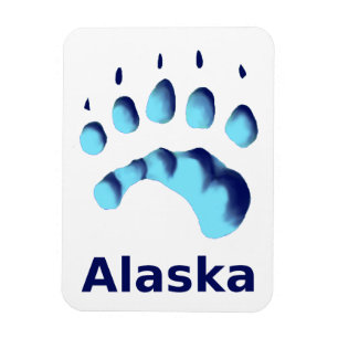 Magnet Flexible Empreinte de patte d'ours polaire