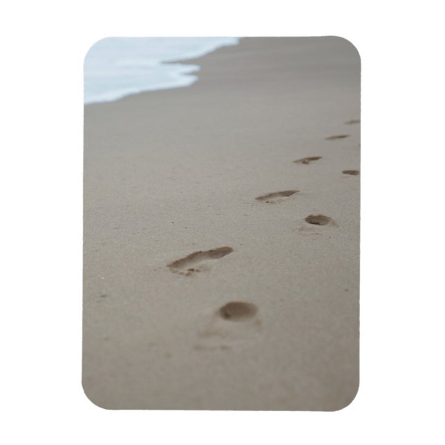 Magnet Flexible Empreintes sur une plage du Mozambique (Vertical)