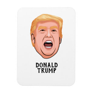 MAGNET FLEXIBLE EN COLÈRE DONALD TRUMP PERSONNALISÉ