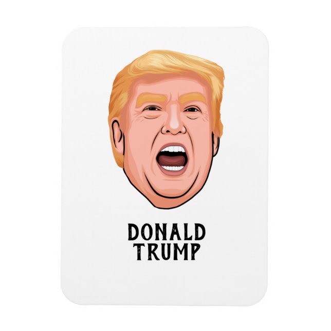 MAGNET FLEXIBLE EN COLÈRE DONALD TRUMP PERSONNALISÉ (Vertical)