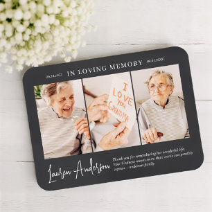 Magnet Flexible En Mémoire Amoureuse Mémorial Moderne Simple 3 Pho