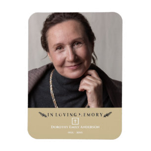 Magnet Flexible En Mémoire Amoureuse Photo Minimaliste Aimés Or