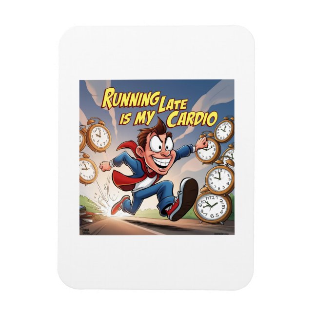 Magnet Flexible En retard, c'est mon Cardio (Vertical)