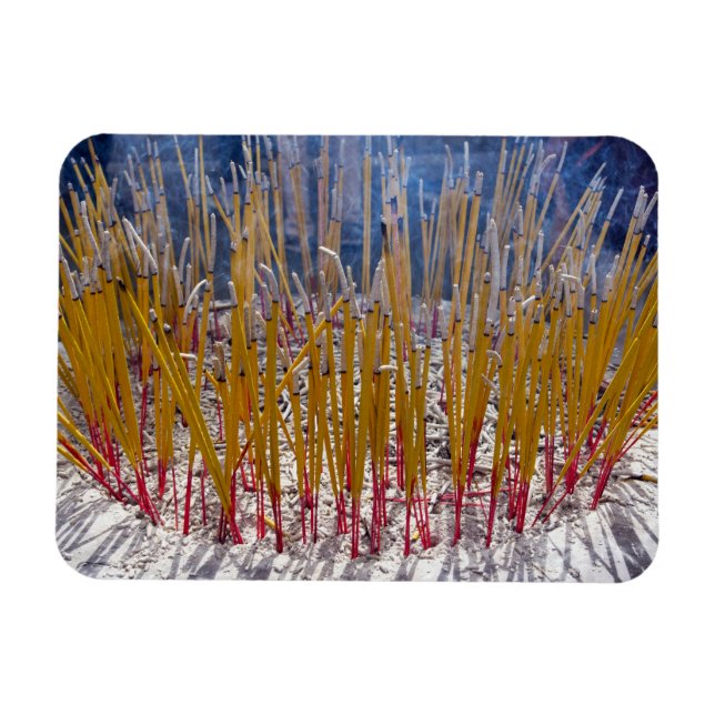Magnet Flexible Encens dans un temple, Zhongdian, Yunnan - Chine (Horizontal)