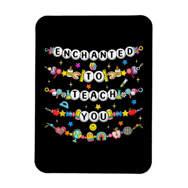 Magnet Flexible Enchanté de vous enseigner Professeur Drôle  (Vertical)