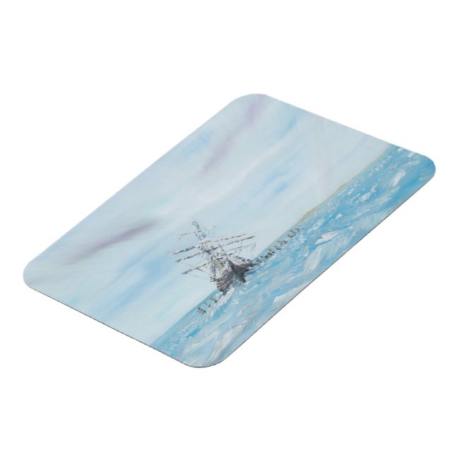 Magnet Flexible Endurance piégée par la glace Antarctique. Peint (Côté Gauche)