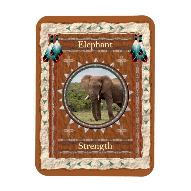 Magnet Flexible Énergie de force de l'éléphant (Vertical)