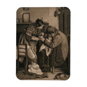 Magnet Flexible Enfant malade soutenu par son père et sa mère