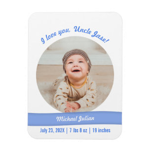 Magnet Flexible Enfant moderne garçon photo Faire-part de naissanc