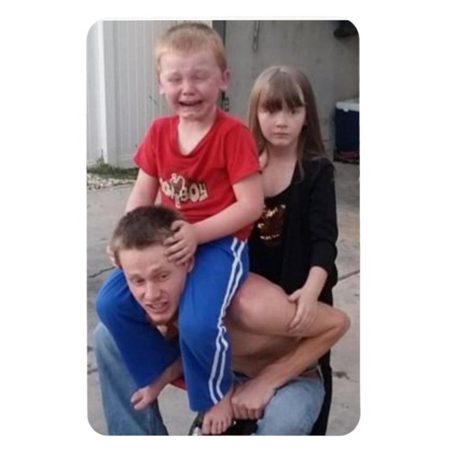Magnet Flexible Enfants amusants en trike (Vertical)
