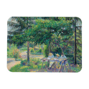 Magnet Flexible Enfants attablés dans le jardin Camille Pissarro