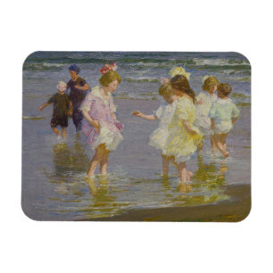 Magnet Flexible Enfants marchant sur la plage (par E.H. Potthast)