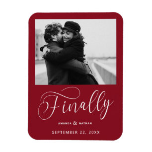 Magnet Flexible Enfin photo minimaliste Mariage Enregistrer la dat