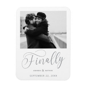 Magnet Flexible Enfin photo minimaliste Mariage Enregistrer la dat