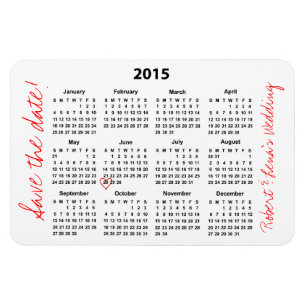 Magnet Flexible Enregistrer la date de l'aimant Calendrier annuel