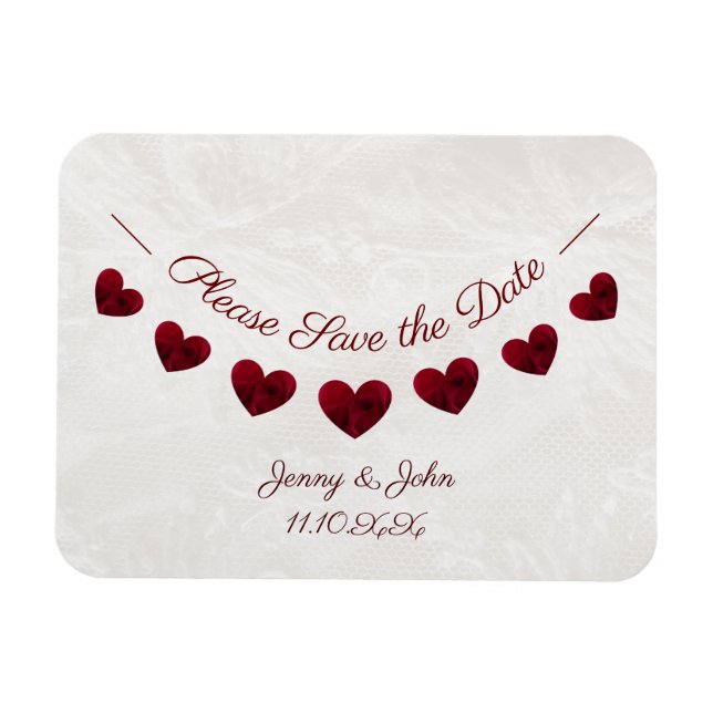 Magnet Flexible Enregistrer la date mariage ou anniversaire (Horizontal)