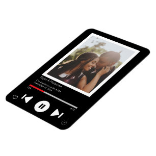Magnet Flexible Enregistrer La Date Music Player First Dance Photo