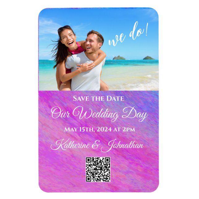 Magnet Flexible Enregistrer la date Photo Mariage Magnet-Stardust  (Vertical)