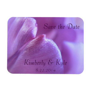 Magnet Flexible Enregistrer la date Purple Tulip Pétale souple aim